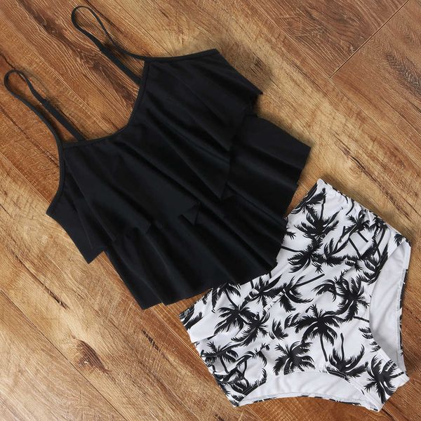 leopard bikini swimwear women high waist swimsuit tankini ruffle bikini set plus size bathing suit solid biquini, Black
leopard bikini swimwear women high waist swimsuit tankini ruffle bikini set plus size bathing suit solid biquini, Black