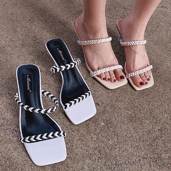 2020 women slippers designers pink slip on ladies shoes party dress clear thin heels flip flops woman elegant slides1, Black
2020 women slippers designers pink slip on ladies shoes party dress clear thin heels flip flops woman elegant slides1, Black