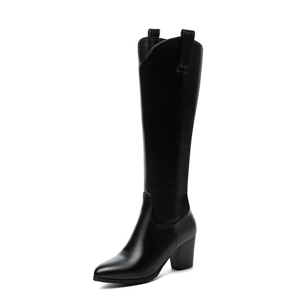 new 2021 knee high pu pointed toe fashion long boots square heel keep warm autumn winter women shoes size 34-43 a49j, Black
new 2021 knee high pu pointed toe fashion long boots square heel keep warm autumn winter women shoes size 34-43 a49j, Black
