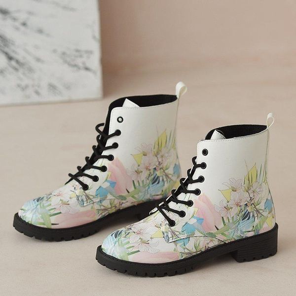 autumn winter new round toe women's boots lace up square heel boots women fashion shoes mid heels graffiti booties, Black
autumn winter new round toe women's boots lace up square heel boots women fashion shoes mid heels graffiti booties, Black