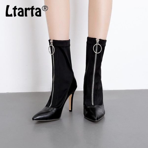 ltarta women black mid calf boots point toe pu women fashion shoes high-heeled zip boots autumn fashion zl-909-101
ltarta women black mid calf boots point toe pu women fashion shoes high-heeled zip boots autumn fashion zl-909-101