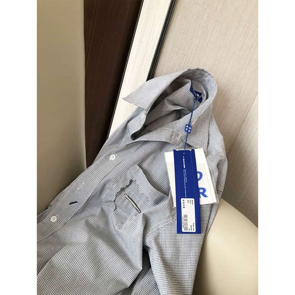 set of ader 20fw lapel broken pocket error ae casual loose personality plaid shirt, White
set of ader 20fw lapel broken pocket error ae casual loose personality plaid shirt, White