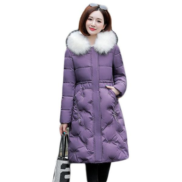 women's down & parkas winter jacket women 2021 autumn cotton coats korean fashion long slim thick warmth white fur hooded feminina, Black
women's down & parkas winter jacket women 2021 autumn cotton coats korean fashion long slim thick warmth white fur hooded feminina, Black