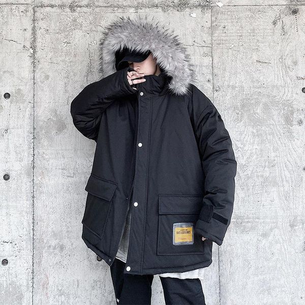 hybskr winter men warm parkas casual oversize hooded coat men thicken zipper graphic korean streetwear fashion mens jackets1, Black
hybskr winter men warm parkas casual oversize hooded coat men thicken zipper graphic korean streetwear fashion mens jackets1, Black