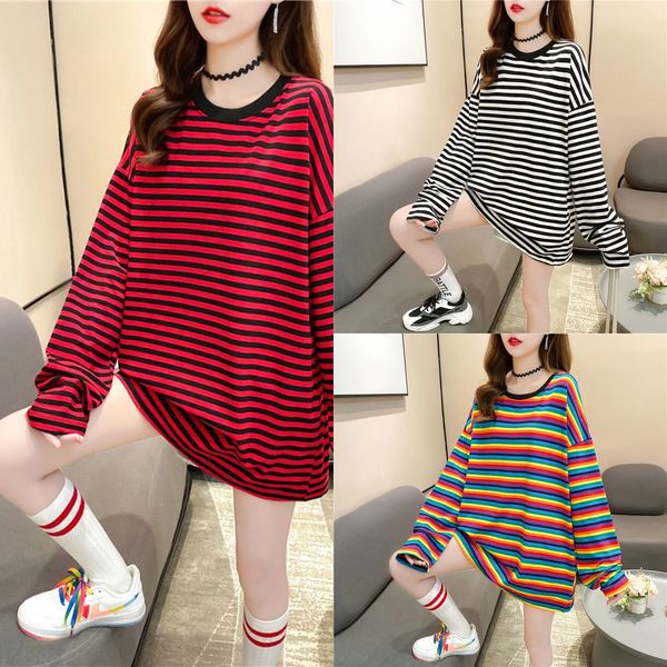 long sleeve 2020 new women's spring autumn korean version ins coat t-shirt super fire loose and versatile long sleeve striped t-shirt t, White
long sleeve 2020 new women's spring autumn korean version ins coat t-shirt super fire loose and versatile long sleeve striped t-shirt t, White