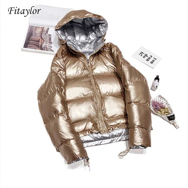 fitaylor new double sided down parkas winter silver coats women hooded white duck down jacket zipper waterproof outerwear, Black
fitaylor new double sided down parkas winter silver coats women hooded white duck down jacket zipper waterproof outerwear, Black