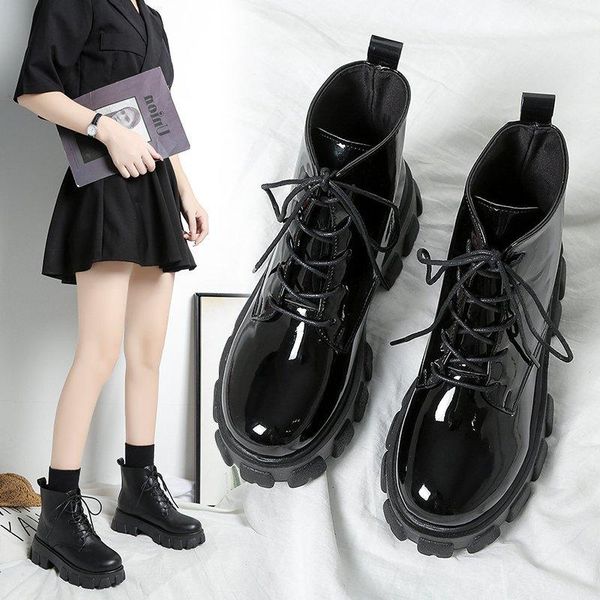boots women new 2021 winter footwear lace up luxury designer shoes round toe flat heel rubber ankle fashion rock med autumn, Black
boots women new 2021 winter footwear lace up luxury designer shoes round toe flat heel rubber ankle fashion rock med autumn, Black