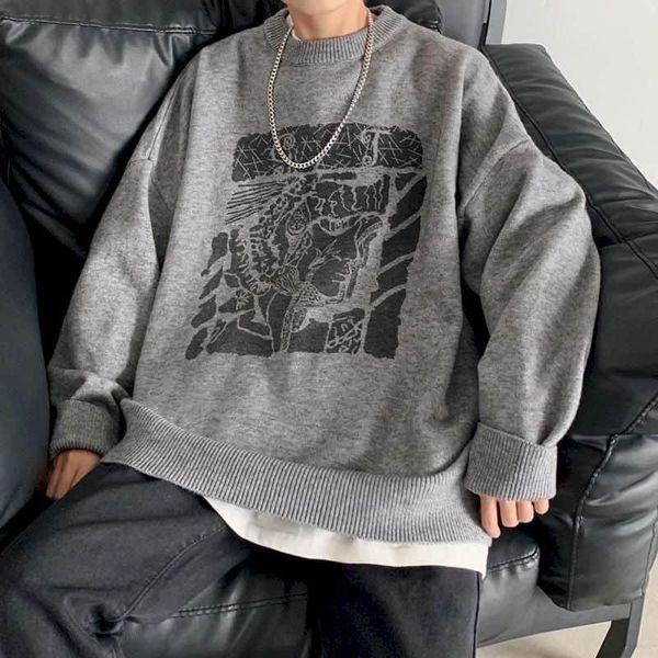 japanese pullover sweater men's winter korean version trend wild loose lazy personality autumn and winter sweater men and women, White;black
japanese pullover sweater men's winter korean version trend wild loose lazy personality autumn and winter sweater men and women, White;black