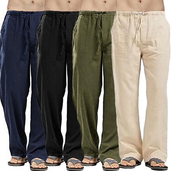 mens pants cotton linen trousers casual sports running pants for men summer joggers solid straight loose men's streetwear, Black
mens pants cotton linen trousers casual sports running pants for men summer joggers solid straight loose men's streetwear, Black