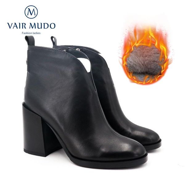 boots vair mudo 2021 elegant ankle shoes women thick heels genuine leather winter warm wool dx44, Black
boots vair mudo 2021 elegant ankle shoes women thick heels genuine leather winter warm wool dx44, Black