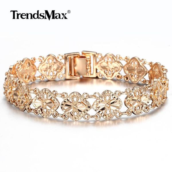 link, chain women girls 585 rose gold color fashion cut out carved flower heart oval wristband jewelry toggle lock 2 style cbm04, Black
link, chain women girls 585 rose gold color fashion cut out carved flower heart oval wristband jewelry toggle lock 2 style cbm04, Black