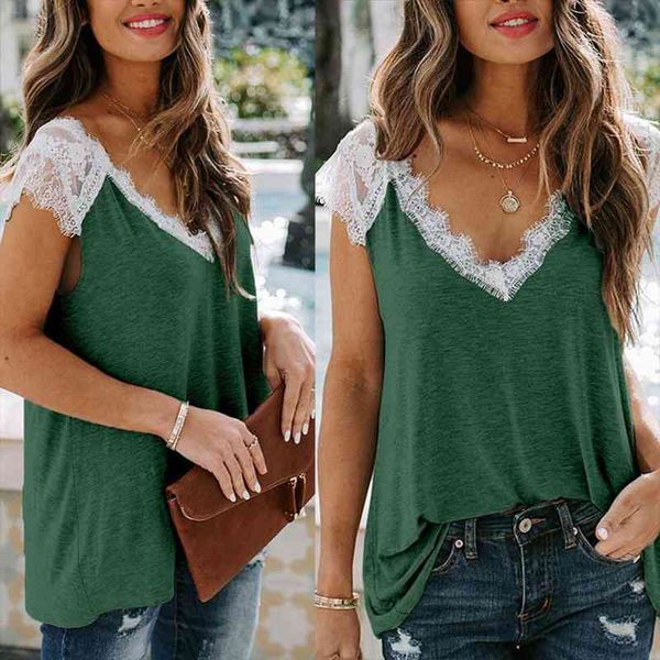 women blouse summer casual loose sleeveless solid lace patchwork v-neck chiffon blouses female shirts, White
women blouse summer casual loose sleeveless solid lace patchwork v-neck chiffon blouses female shirts, White