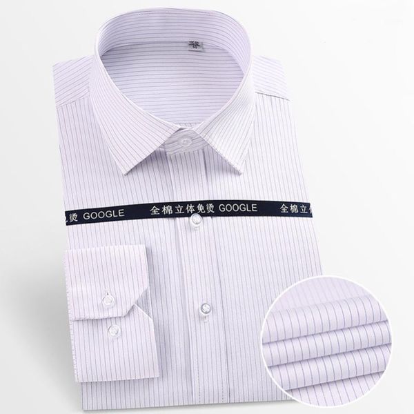 social men's pure cotton dress shirt anti-wrinkle long sleeve pocket easy care smart casual male shirts striped white purple1, White;black
social men's pure cotton dress shirt anti-wrinkle long sleeve pocket easy care smart casual male shirts striped white purple1, White;black