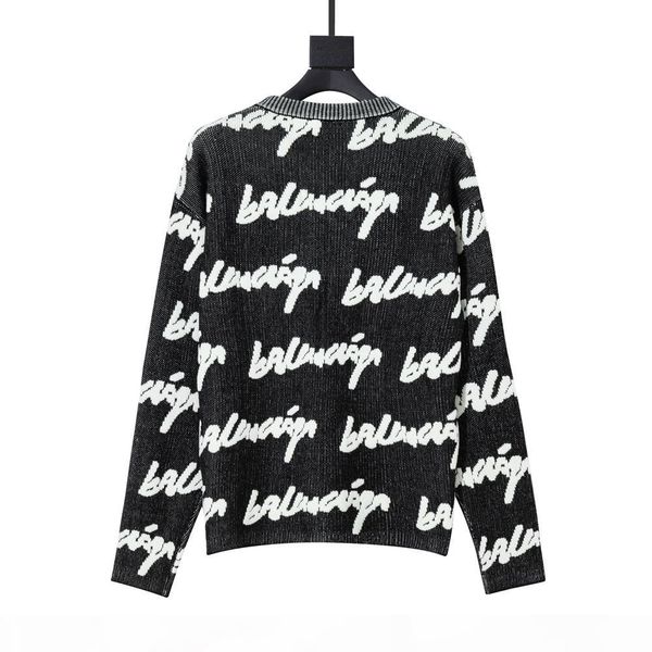 black and white scribble cotton knit crew neck sweater designer men sweater pullover combed ribbed hombre heather pullover sweater women, White;black
black and white scribble cotton knit crew neck sweater designer men sweater pullover combed ribbed hombre heather pullover sweater women, White;black
