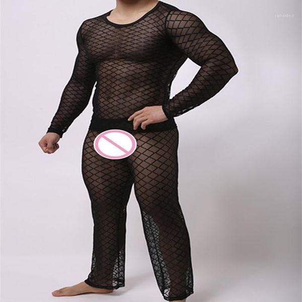 men's sleepwear fashion mesh argyle transparent sleep pajama sets bodybuilding t shirts and long pants1, Black;brown
men's sleepwear fashion mesh argyle transparent sleep pajama sets bodybuilding t shirts and long pants1, Black;brown