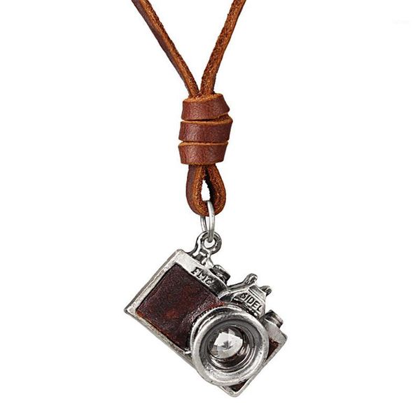 boako 2020 new camera pendant necklace jewelry maxi necklace men woman choker genuine leather collier collares kolye b31, Silver 
boako 2020 new camera pendant necklace jewelry maxi necklace men woman choker genuine leather collier collares kolye b31, Silver