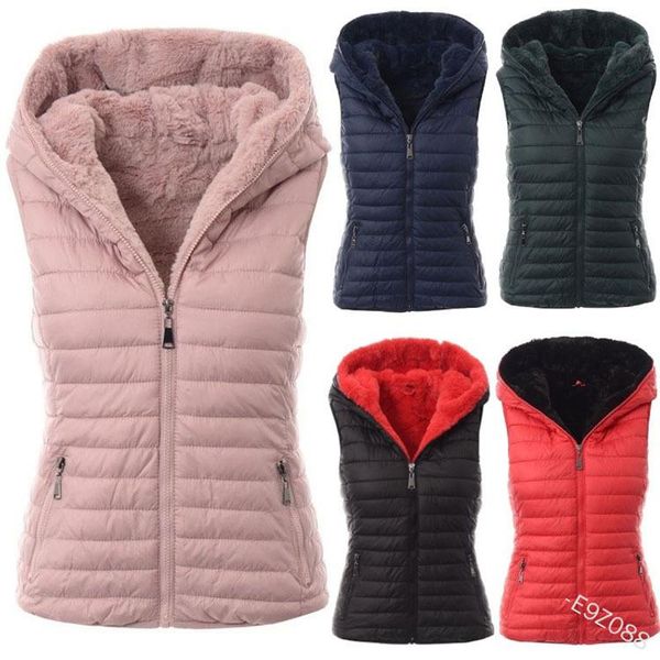 women's vests women 2021 autumn and winter slim zippered vest lady solid color hooded thick warm coats & jackets, Black;white
women's vests women 2021 autumn and winter slim zippered vest lady solid color hooded thick warm coats & jackets, Black;white