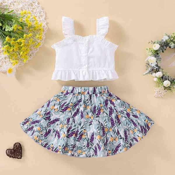 summer girls clothing toddler baby girls ruffle strap boho floral skirt summer outfit clothes two piece set g220217, White
summer girls clothing toddler baby girls ruffle strap boho floral skirt summer outfit clothes two piece set g220217, White