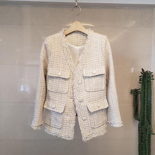 european station 19 autumn new korean version of the thick woven fringed side ladies wool coat female, Black;brown
european station 19 autumn new korean version of the thick woven fringed side ladies wool coat female, Black;brown
