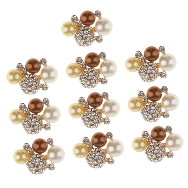10 pieces rhinestone pearl flower brooch diy bridal wedding decoration flatback buttons
10 pieces rhinestone pearl flower brooch diy bridal wedding decoration flatback buttons