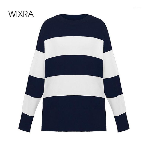 wixra women's sweater pullovers striped o-neck autumn winter women knit loose long sleeve sweater for ladies1, White;black
wixra women's sweater pullovers striped o-neck autumn winter women knit loose long sleeve sweater for ladies1, White;black