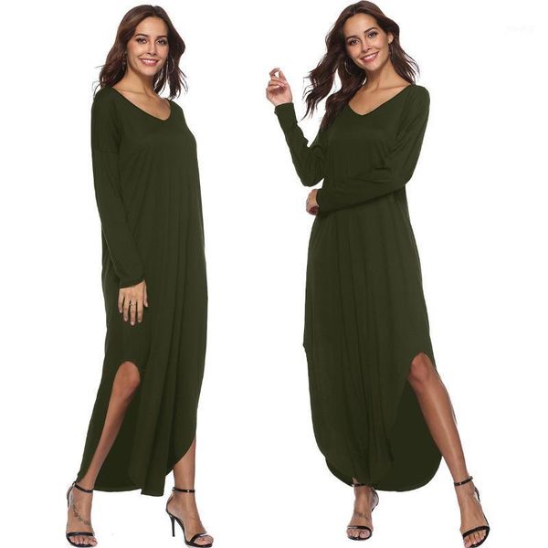 mamaan style solid split new dresses spring autumn v-neck ankle length long sleeve casual loose female dresses1, Black;gray
mamaan style solid split new dresses spring autumn v-neck ankle length long sleeve casual loose female dresses1, Black;gray
