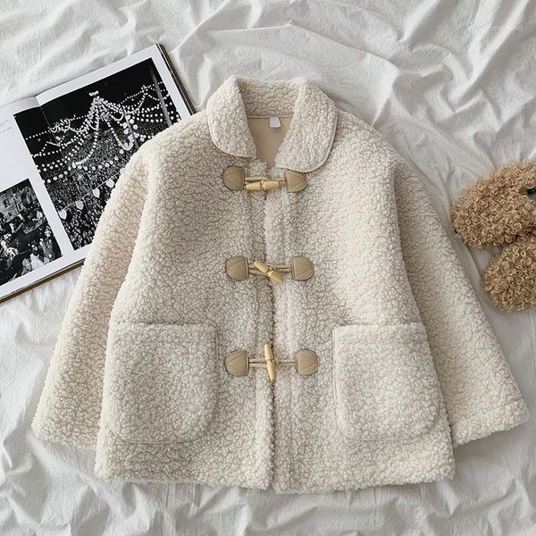 lamb fur women coats winter new solid turn-down horn collar pocket thicken warm female outwear 1, Black
lamb fur women coats winter new solid turn-down horn collar pocket thicken warm female outwear 1, Black
