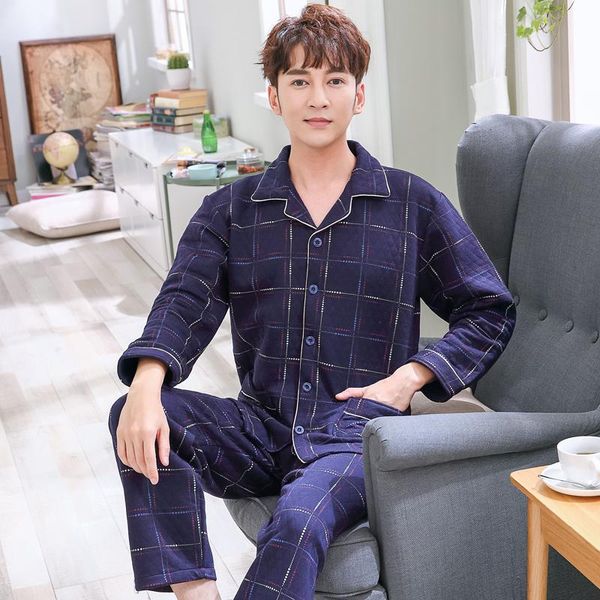 winter plus size -3xl cotton mezzanine pyjamas thick jackets men's pajamas set quilted sleepwear nightwear pijamas hombre, Black;brown
winter plus size -3xl cotton mezzanine pyjamas thick jackets men's pajamas set quilted sleepwear nightwear pijamas hombre, Black;brown