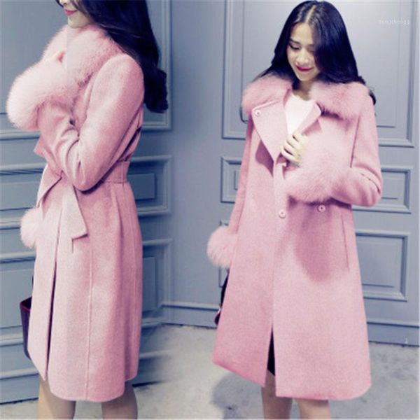 winter new slim thick warm big size large size fur collar wool coat jacket waist thin woolen coat female1, Black
winter new slim thick warm big size large size fur collar wool coat jacket waist thin woolen coat female1, Black
