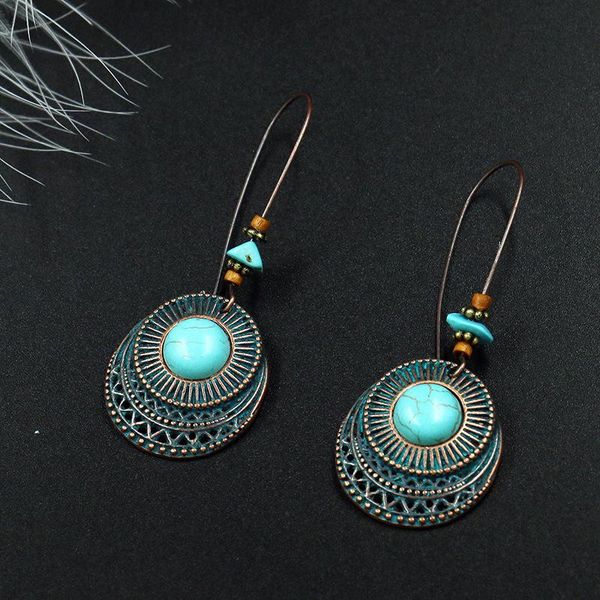 dangle & chandelier vintage boho india ethnic round blue stone hanging drop earrings for women female 2021 party jewelry accessories, Silver
dangle & chandelier vintage boho india ethnic round blue stone hanging drop earrings for women female 2021 party jewelry accessories, Silver