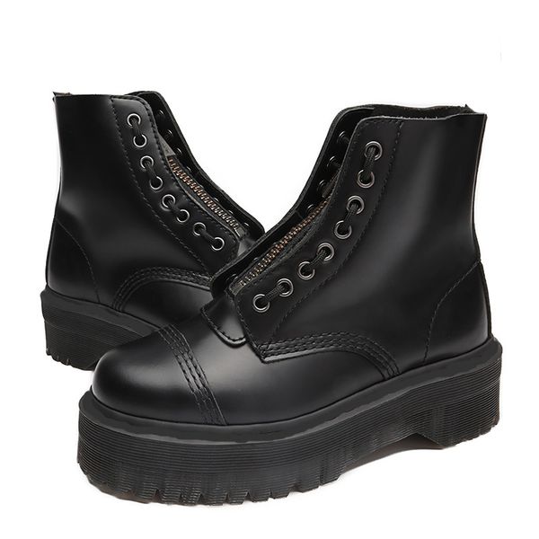 black short winter women ankle boots round toe real leather lace-up zipper platform designer martin booties bottines femmes
black short winter women ankle boots round toe real leather lace-up zipper platform designer martin booties bottines femmes