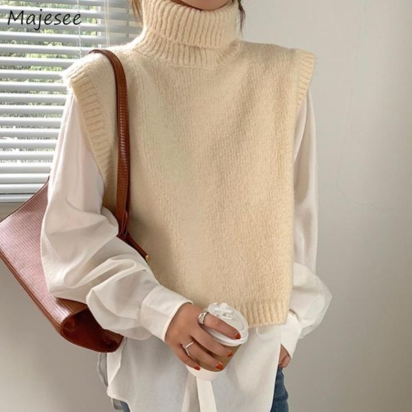 women's vests sweater vest women solid fashion turtleneck trendy high street knitting loose short style korean ulzzang lady jumper, Black;white
women's vests sweater vest women solid fashion turtleneck trendy high street knitting loose short style korean ulzzang lady jumper, Black;white