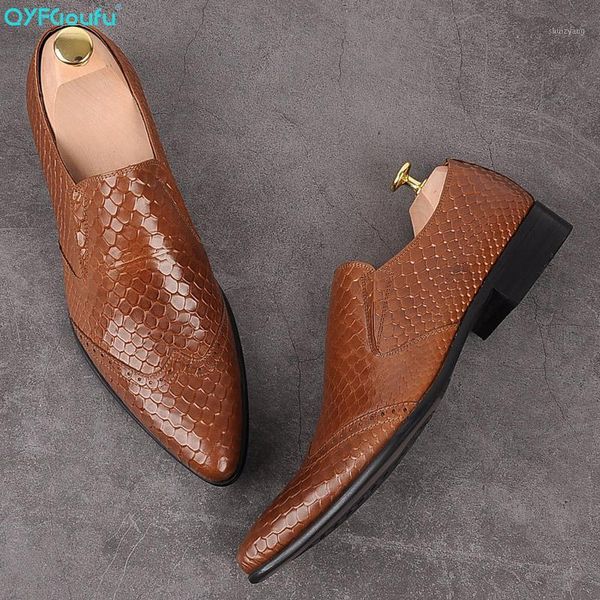 qyfcioufu luxury italian brand men's oxford genuine leather dress shoes brown black snake pattern male formal wedding shoes1
qyfcioufu luxury italian brand men's oxford genuine leather dress shoes brown black snake pattern male formal wedding shoes1