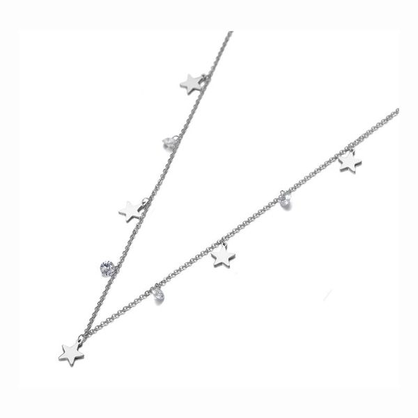 trendy titanium stainless steel star charm choker necklaces bohemia cz crystal pendant necklace for women girls n20004 chains, Silver
trendy titanium stainless steel star charm choker necklaces bohemia cz crystal pendant necklace for women girls n20004 chains, Silver