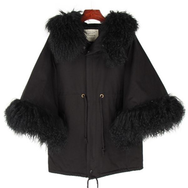 new european liquid 2021 red falling winter deployable wool big skin collar trumpet sleeves waist mantle v86y, Black
new european liquid 2021 red falling winter deployable wool big skin collar trumpet sleeves waist mantle v86y, Black