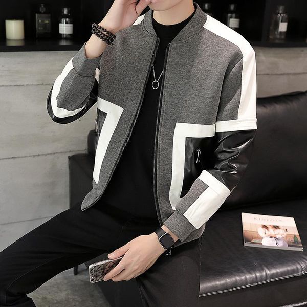 splice men's leather jacket jaqueta de couro masculinamens erkek deri mont leather jackets coats motorcycle jacket men, Black
splice men's leather jacket jaqueta de couro masculinamens erkek deri mont leather jackets coats motorcycle jacket men, Black