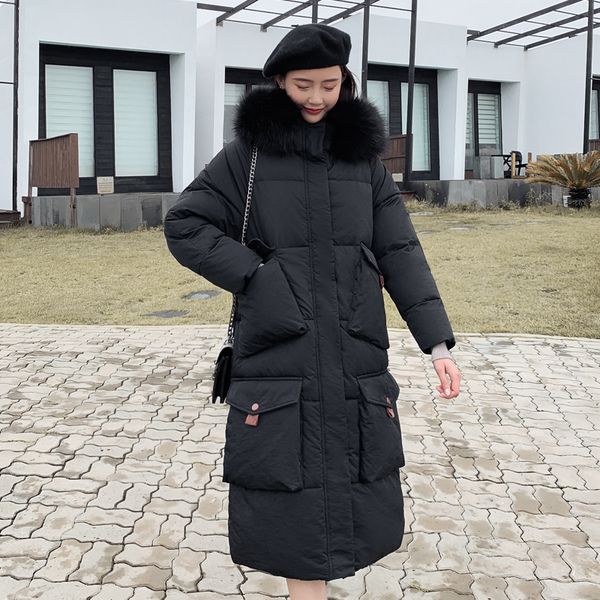 parkas women winter 2019 long jacket female hooded fur collar plus coats with big pocket large size outwear 
parkas women winter 2019 long jacket female hooded fur collar plus coats with big pocket large size outwear