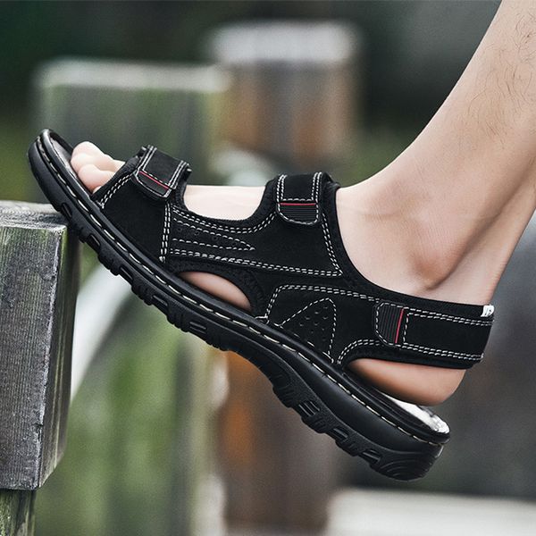 summer shoes flat beach men casual black non-slip outdoor sandals size 38 - 48 y200702
summer shoes flat beach men casual black non-slip outdoor sandals size 38 - 48 y200702