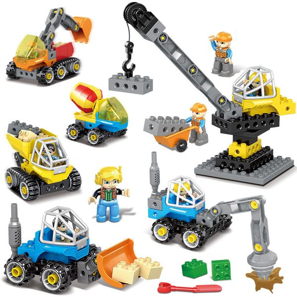 new diy large particles engineering excavator crane building blocks compatible duploe city construction vehicles toys 1008
new diy large particles engineering excavator crane building blocks compatible duploe city construction vehicles toys 1008