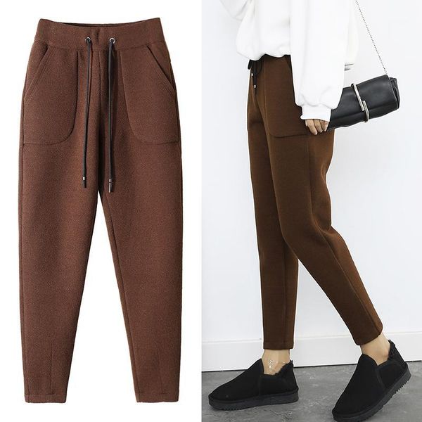 new autumn winter pants warm women ankle length woolen pant thick high waist trousers loose work lady office wear harem pants1, Black;white
new autumn winter pants warm women ankle length woolen pant thick high waist trousers loose work lady office wear harem pants1, Black;white