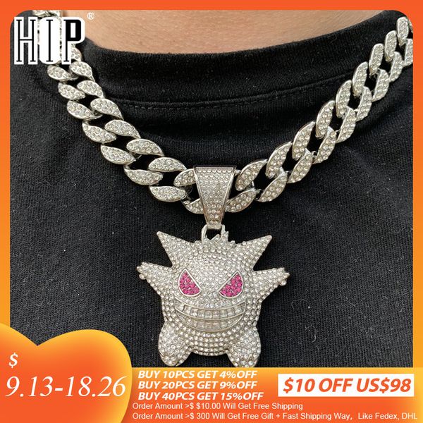 hip hop iced out gengar bling ghost alloy gold silver color pendant & necklace for men women jewelry with chains q1107
hip hop iced out gengar bling ghost alloy gold silver color pendant & necklace for men women jewelry with chains q1107