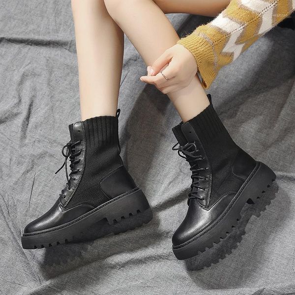 boots new british style retro round head female short boots fashion wild stitching elastic cloth cross strap women's boot1, Black
boots new british style retro round head female short boots fashion wild stitching elastic cloth cross strap women's boot1, Black