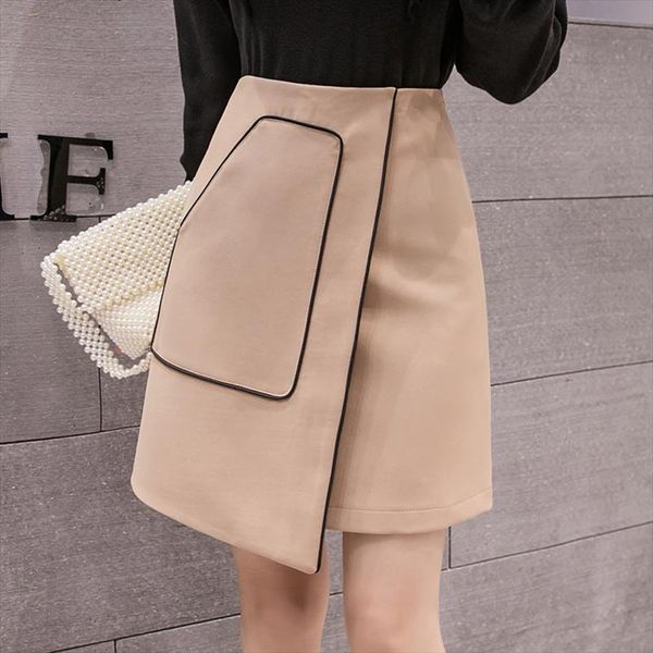2020 autumn winter womens skirts korean style asymmetrical high waist mini skirt casual pocket patchwork ladies skirt, Black
2020 autumn winter womens skirts korean style asymmetrical high waist mini skirt casual pocket patchwork ladies skirt, Black