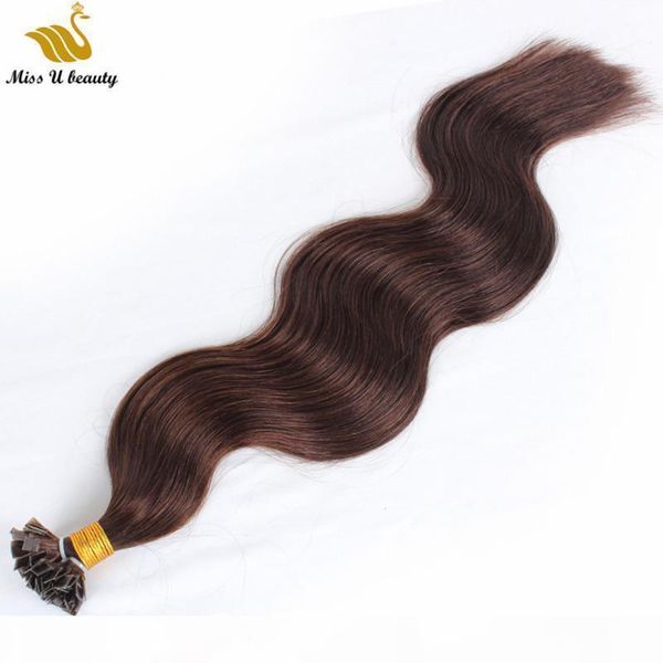#4 dark brown color hair extensions body wave wavy human hair flat tip hair extensions italian keratin tip 12-30inch, Black 
#4 dark brown color hair extensions body wave wavy human hair flat tip hair extensions italian keratin tip 12-30inch, Black