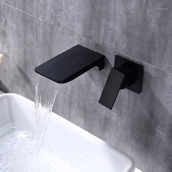 black wall-entry cold-waterfall faucet concealed wall effluent washbasin copper wall drainage pipe1
black wall-entry cold-waterfall faucet concealed wall effluent washbasin copper wall drainage pipe1
