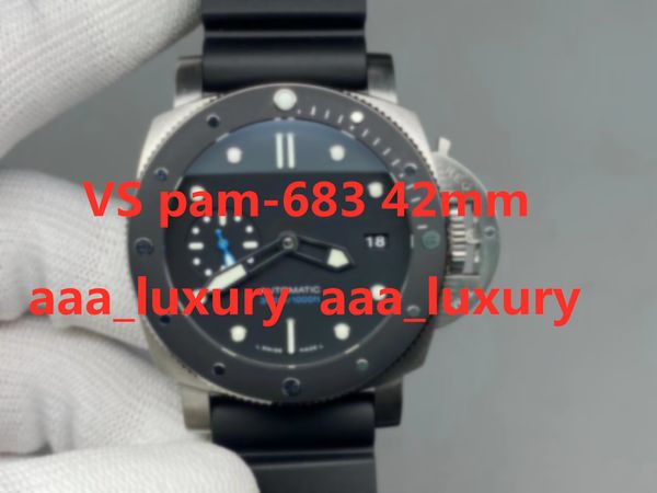 vs pam-683 orologio di lusso ceramic ring mouth 42mm silicone wristwatch band automatic movement watches montre de luxe pin buckle, Slivery;brown
vs pam-683 orologio di lusso ceramic ring mouth 42mm silicone wristwatch band automatic movement watches montre de luxe pin buckle, Slivery;brown