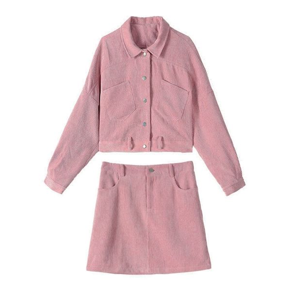 perhaps u women set mini skirt solid two pieces set turn down collar corduroy pink pocket button winter autumn t0038 201027, White
perhaps u women set mini skirt solid two pieces set turn down collar corduroy pink pocket button winter autumn t0038 201027, White