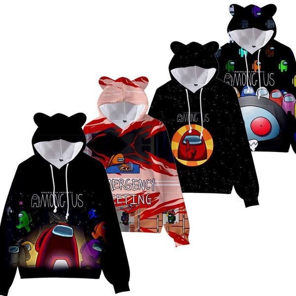 children hoodie sweatshirt game among us impostor kawaii cute cat ears 3d cartoon cosplay costume boys girls hoodie sweatshirts, Black
children hoodie sweatshirt game among us impostor kawaii cute cat ears 3d cartoon cosplay costume boys girls hoodie sweatshirts, Black
