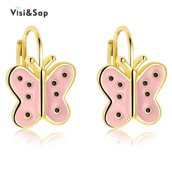 visisap korea cute pink butterfly earring hoop earrings for women office lady earings jewellery brincos trendy jewelry vake172, Golden;silver
visisap korea cute pink butterfly earring hoop earrings for women office lady earings jewellery brincos trendy jewelry vake172, Golden;silver