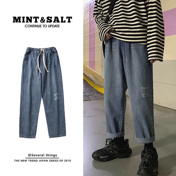 6mfke letter pantsdad's jeans for jeans jeanspants jeansmen and women2020 spring and summermen's loose korean-style printed jeansm, Blue
6mfke letter pantsdad's jeans for jeans jeanspants jeansmen and women2020 spring and summermen's loose korean-style printed jeansm, Blue